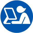  Person on computer icon